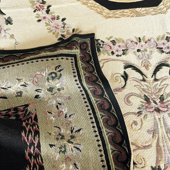 NWOT Vintage tapestry floral bed cover and 2 pillow cases set - Picture 12 of 13